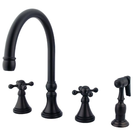 Kingston Brass Widespread Kitchen Faucet, Oil Rubbed Bronze KS2795KXBS